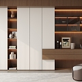 Middle Style Bookcase 3d model