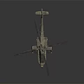 Advanced Attack Military Helicopter With Main Rotors Tail Rotor Weapon Systems And Sensor Gear
