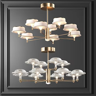 Light Luxury Chandelier Crystal Chandelier 3d model