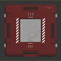 Red And White Medical Transport Container With Secure Handle For Medical Supplies Storage