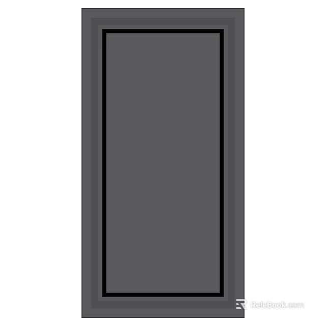 Modern Grey Panel With Black Borders And Sleek Design For Interior 3d model