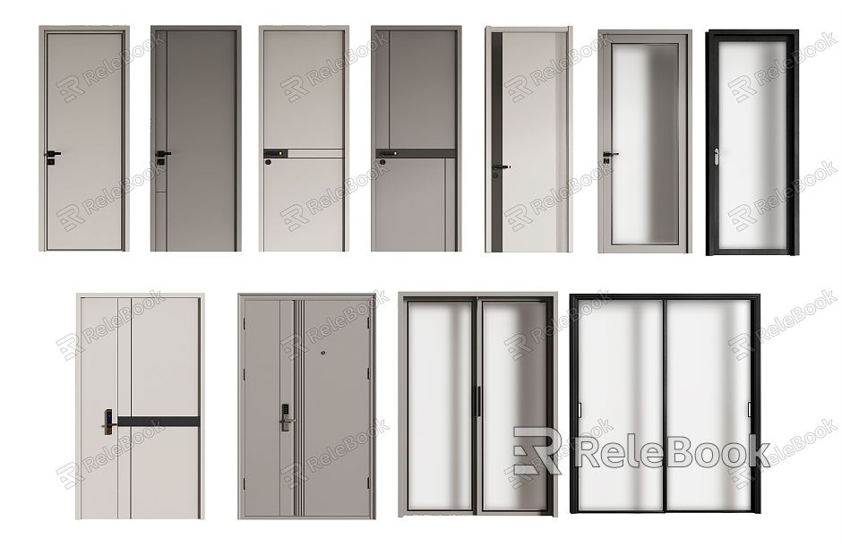 Modern swing door single door glass door sliding door kitchen and bathroom door security door model