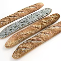 Fresh Traditional Baguettes With Crusty Golden Exterior And Airy Interior