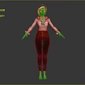 Game And Movie Character Wearing White Long Sleeve Top Brown Belt Dark Pants Barefoot