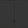 Long Serrated Blade Weapon With Sharp Edge And Black Red Handle