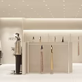 Modern Clothing Store Interior With Displayed Clothes Mannequins And Clothing Racks