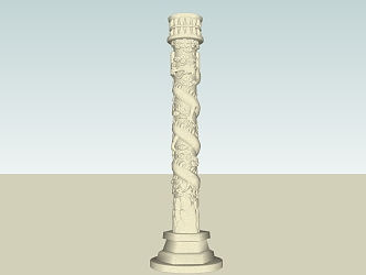 Chinese Pillar Watch 3d model