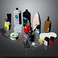 Assorted Daily Living Essentials With Toiletries Cosmetics Brushes And Personal Care Items