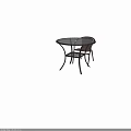 Durable Rattan Outdoor Chair With Metal Frame Armrest And Matching Table