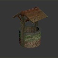 Winch well water well ancient well 3d model