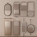 Contemporary Wall Mounted Mirrors With Sleek Frames Various Shapes And Sizes For Home Decor