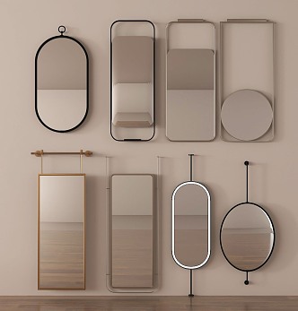 Modern Mirror Bathroom Mirror Cosmetic Mirror Decorative Mirror Full-length Mirror Bathroom Mirror 3d model