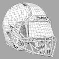 Gray Football Helmet With Black Facemask And Modern Protective Sports Equipment Design