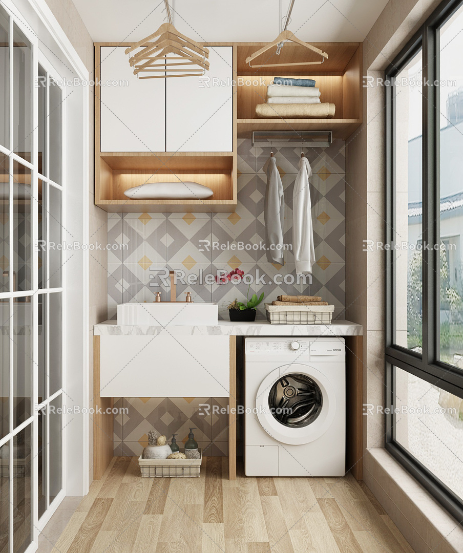 Nordic washing machine cabinet model