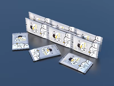 Cartoon Pattern Daily Necessities Small Packaging Multiple Packs For Household Use 3d model