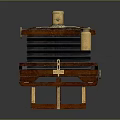 Vintage Wooden Camera With Folding Frame Brass Lens And Adjustable Base
