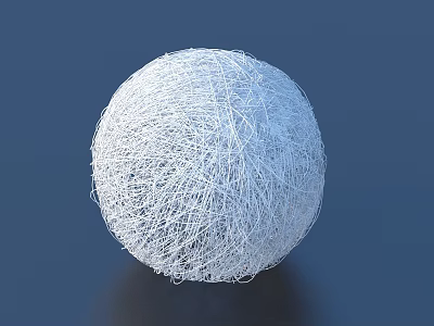 Soft White Thread Ball Ideal For Household Crafts And Daily Living Supplies 3d model