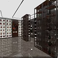 Luxury Retail Store Interior with Shelves Counter Marble Floor and Bright Lighting