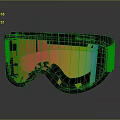 Stylish Modern Ski Goggles With Black Frame And Colorful Reflective Lens