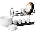 Kitchen Storage Cabinets With Dish Rack For Plates Bowls And Dishes