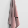 Soft Pink Towel With Plush Texture Hanging On Wall 3d model