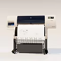 HP Large Format Office Appliance Printer Printing Architectural Drawings With Paper Tray 3d model