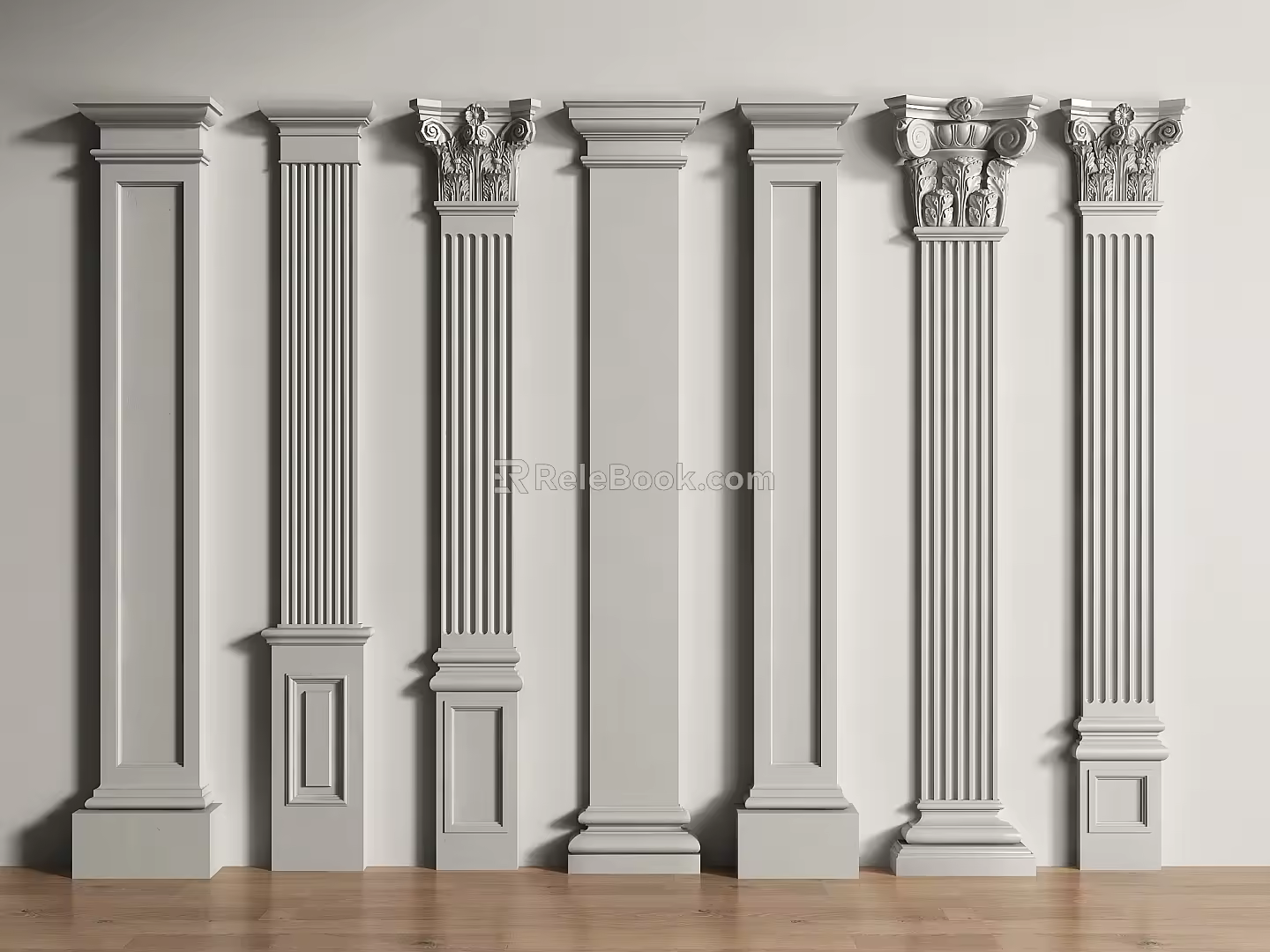 Roman Column Stigma Gypsum Column Square Column 3d model
