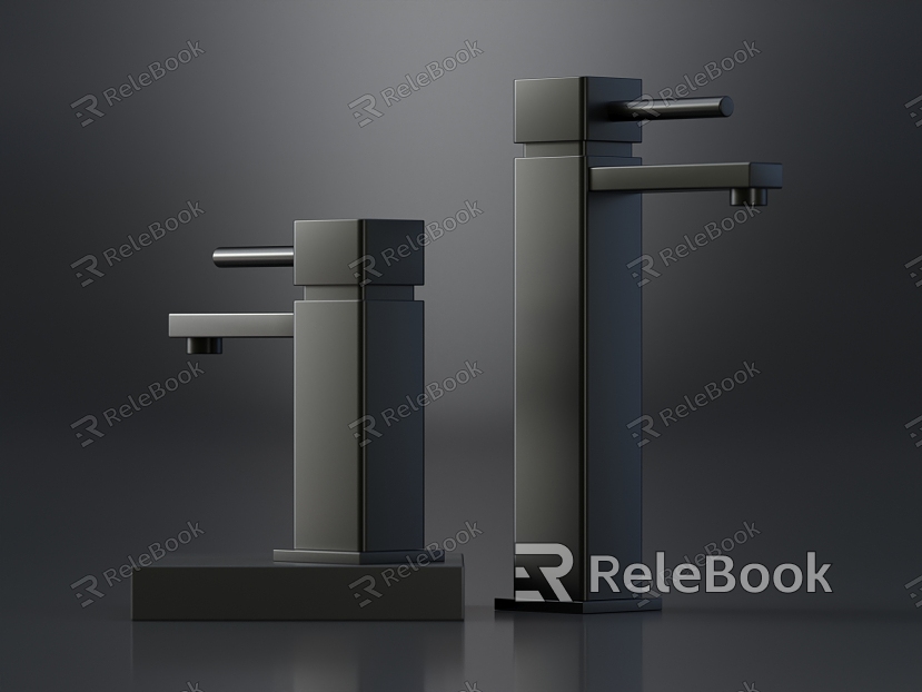 Simple faucet water fixture bathroom hardware model