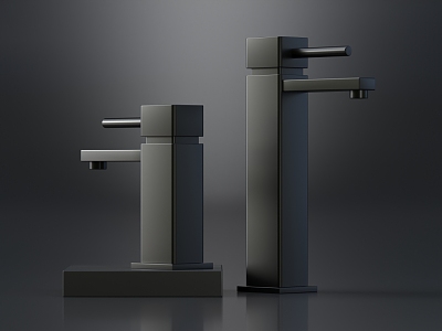 Simple faucet water fixture bathroom hardware 3d model