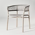 Leisure Chair with Rattan Backrest Wooden Frame and Comfortable Seat Design