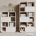Modern White Bookcase With Open Shelves For Books And Decorative Storage