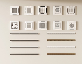 Modern air outlet central air conditioning central air conditioning outlet 3d model