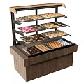 Commercial Pastry Display Equipment With Multi tiered Shelves Refrigerated Base And Assorted Pastries