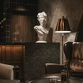 Stylish Bar Interior With Chandeliers Wine Racks Leather Armchairs And Wooden Flooring