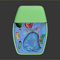 Biological Organ and Hair Structure 3D Model with Microscopic Components Illustration