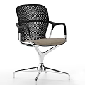 Comfortable Modern Office Chair With Breathable Mesh Back And Adjustable Chrome Armrests 3d model