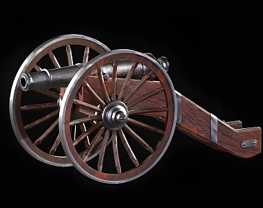 Ancient Cannon Modern Realistic Weapon Gun Ancient Cannon Equipment 3d model