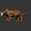 Modern tiger fierce tiger downhill tiger 3d model