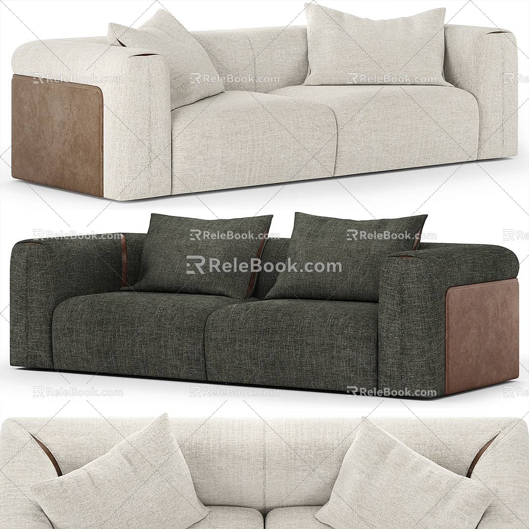 Double sofa 3d model