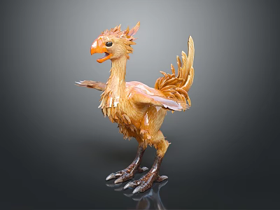 Fantasy Character And Mythical Creature Sculpture With Feathered Plumage And Clawed Feet Design 3d model