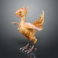 Fantasy Character And Mythical Creature Sculpture With Feathered Plumage And Clawed Feet Design