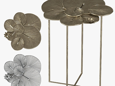 Modern metal floral side a few corner a few 3d model