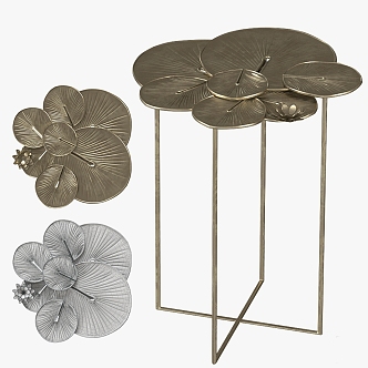 Modern metal floral side a few corner a few 3d model