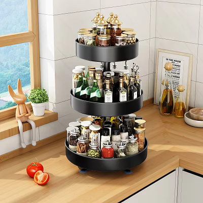 Modern Bathroom Cabinet Rack With Multi Layer Storage For Toiletries And Organizers 3d model