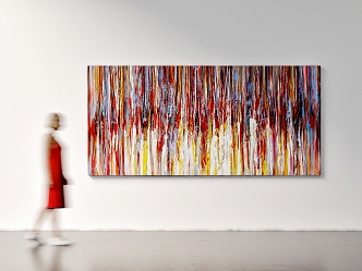 Hanging Painting Art Hanging Painting Oil Painting Abstract Hanging Painting Exhibition Simple Decorative Painting Texture Painting 3d model