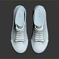 Light Blue LUA Brand Canvas Shoes With White Laces For Casual Daily Wear