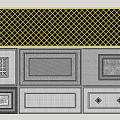 Garden Ornaments With Grid Design And Decorative Panel Patterns