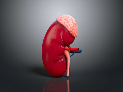 Medical Device 3D Anatomical Kidney Model for Medical Education Detailed Structure 3d model