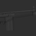 Modern Tactical Rifle 3D Model Design With Magazine Barrel And Grip