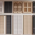 Various Colored Louvered Doors With Different Designs For Interior Decor